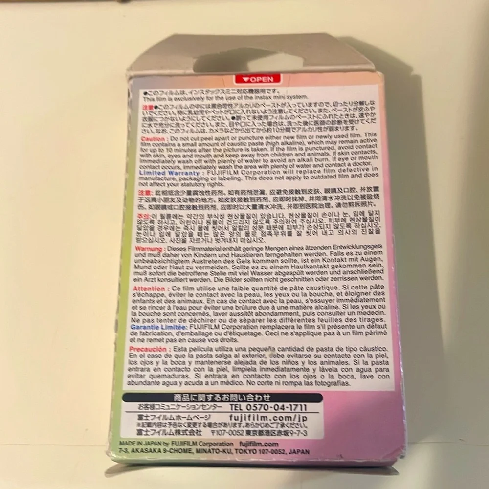 5/$25 FULIFILM instacart mini Mermaid Tail Instant Film BNIB